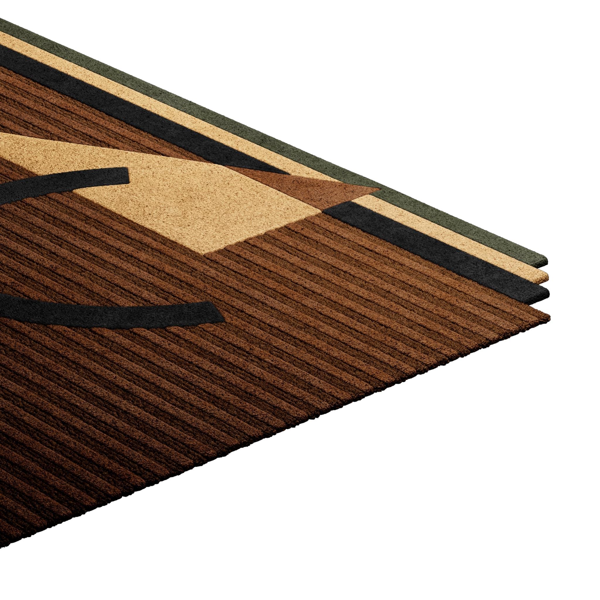 Alfombra moderna ecológica hecha a mano con diseño vanguardista Moderno en venta