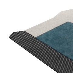 Modern Eco-Friendly Retro Handmade Rug with Irregular Shape