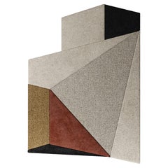 Moderner umweltfreundlicher handgefertigter Retro-Teppich mit unregelmäßiger Form