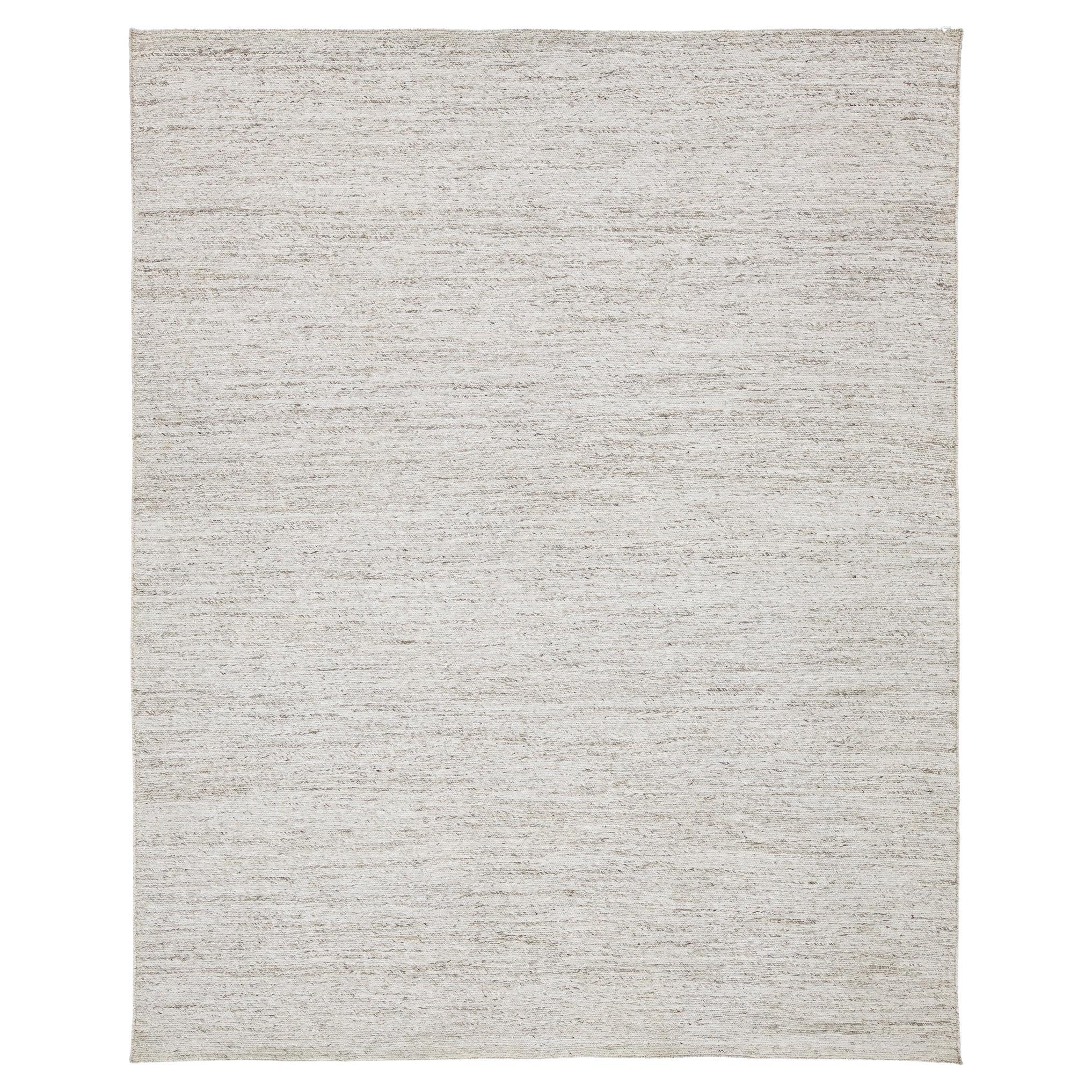 Moderner umweltfreundlicher Soumak Flachgewebe T.E.T. Teppich - Sand & Haferflocken 8x10