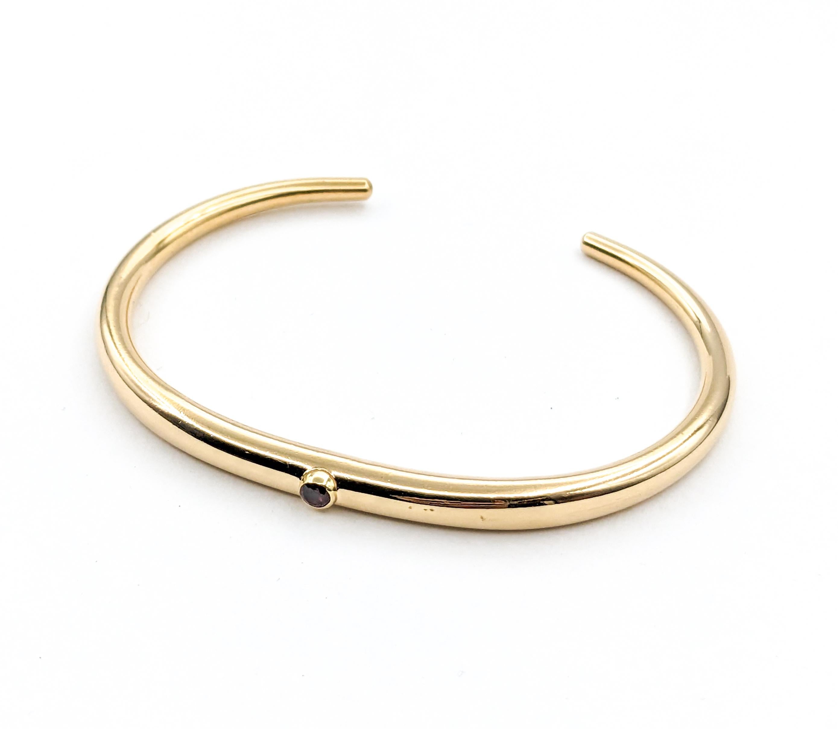 Moderne Bracelet moderne Ed Levin en or jaune avec grenat en vente