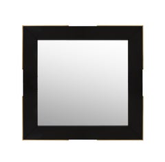 Modern Elegance Angel Mirror in Black & Brass
