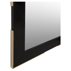 Modern Elegance Angel Mirror in Black & Brass