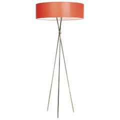 Modern Elegant Floor-Lamp with a Big Carton-Shade, "Quo Vadis"