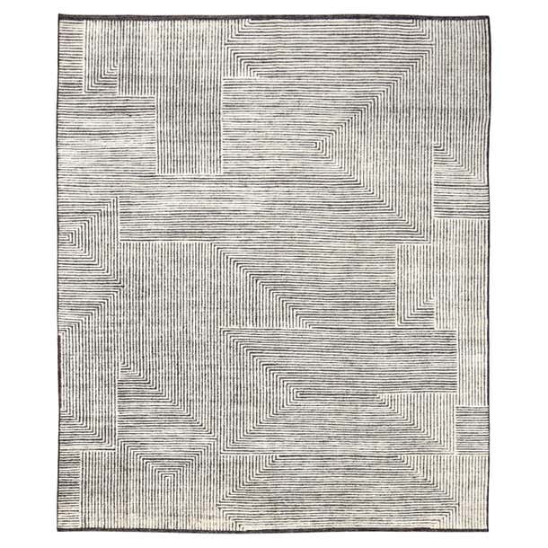Modern Elegant Geometric Patterned Wool Rug 8'3''x10' For Sale at 1stDibs