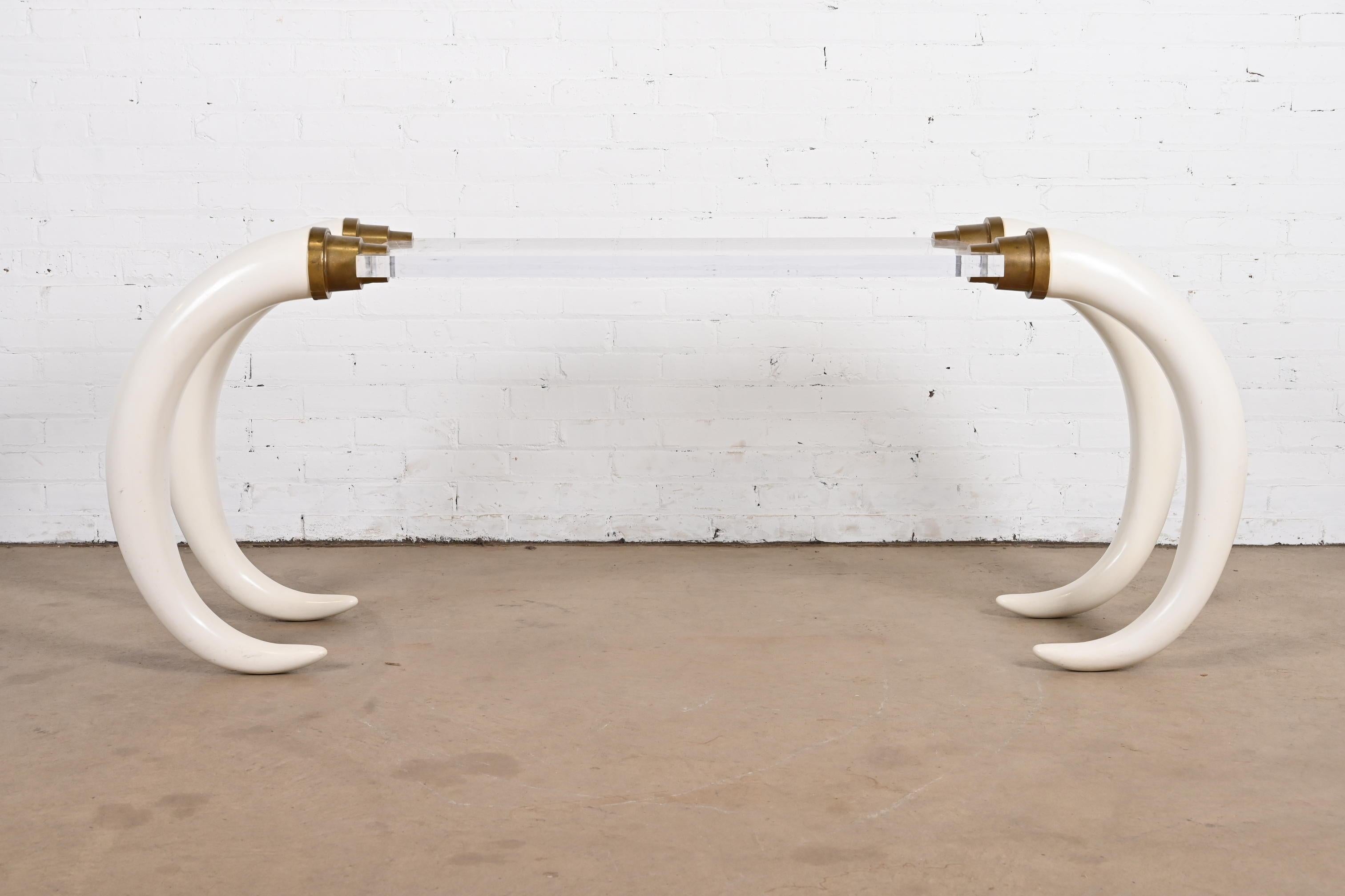 Modern Elephant Tusk Console Table by Suzzane Dahl & Jerry Barich, 1970s 9