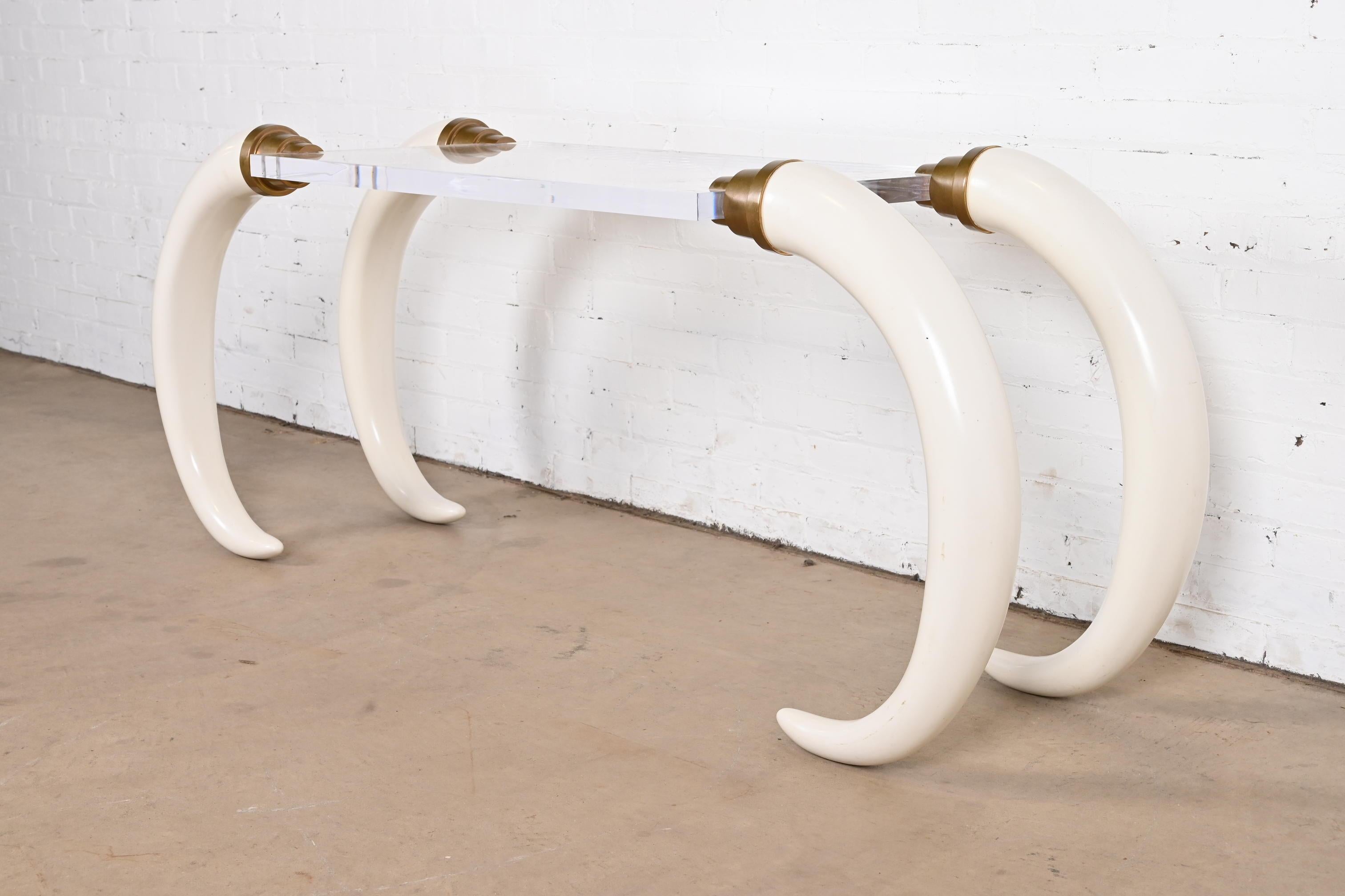 Late 20th Century Modern Elephant Tusk Console Table by Suzzane Dahl & Jerry Barich, 1970s