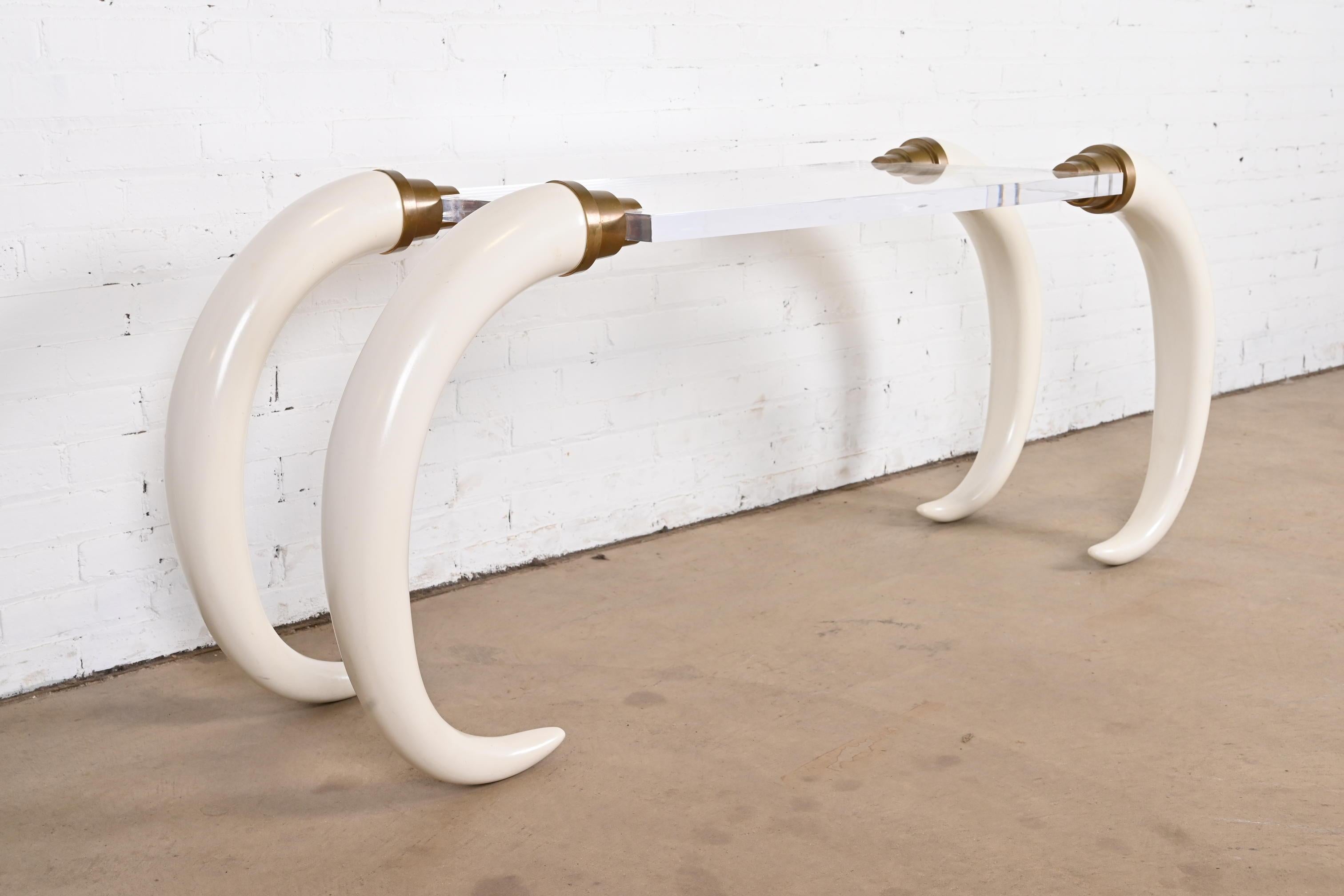 Modern Elephant Tusk Console Table by Suzzane Dahl & Jerry Barich, 1970s 1