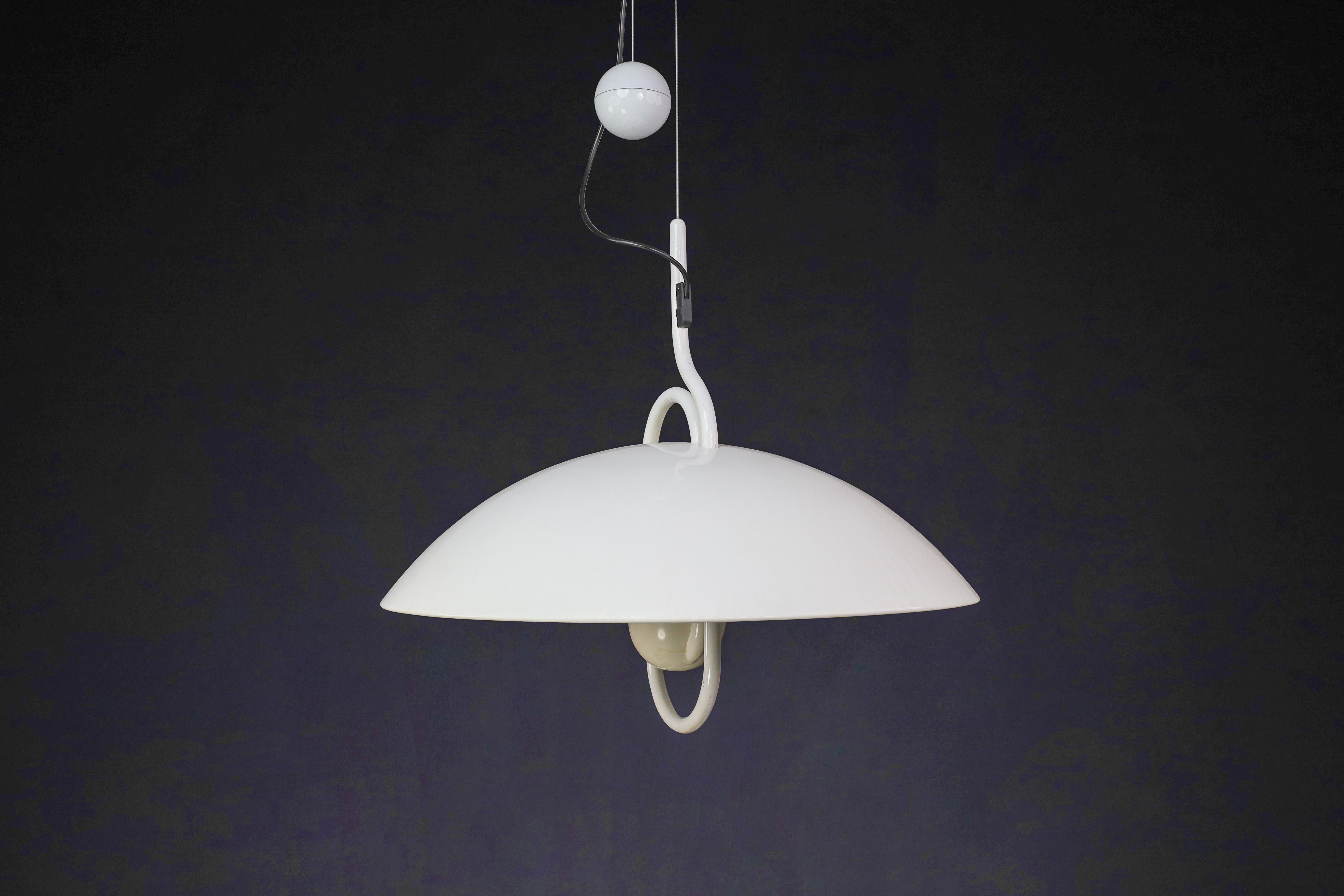 Modern Elio Martinelli for Martinelli Luce Moon Dome Metal Pendant Lamp 1980 For Sale 7