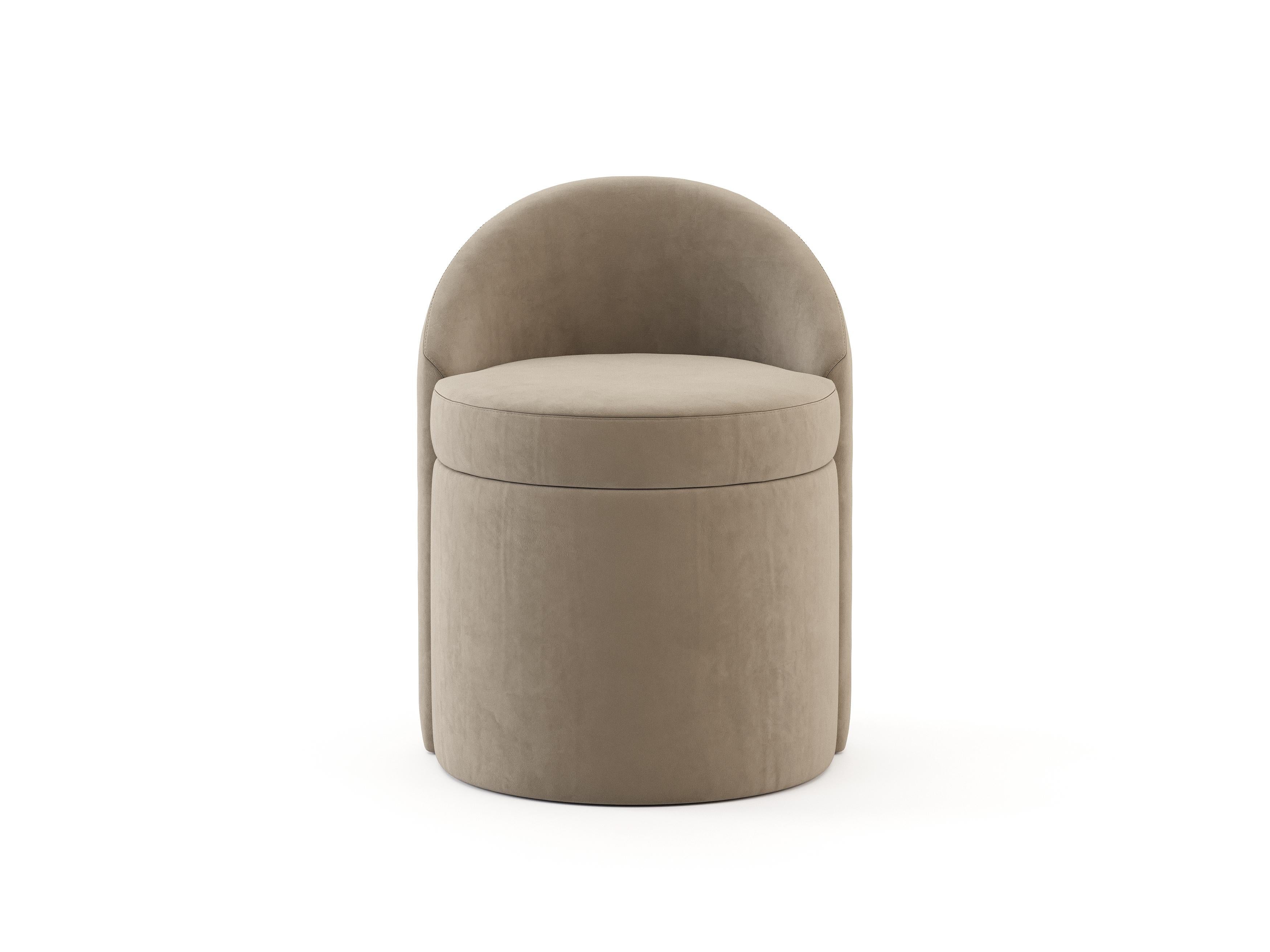 Hand-Crafted Modern Elis Stool Made with Velvet, Handmade by Stylish Club For Sale