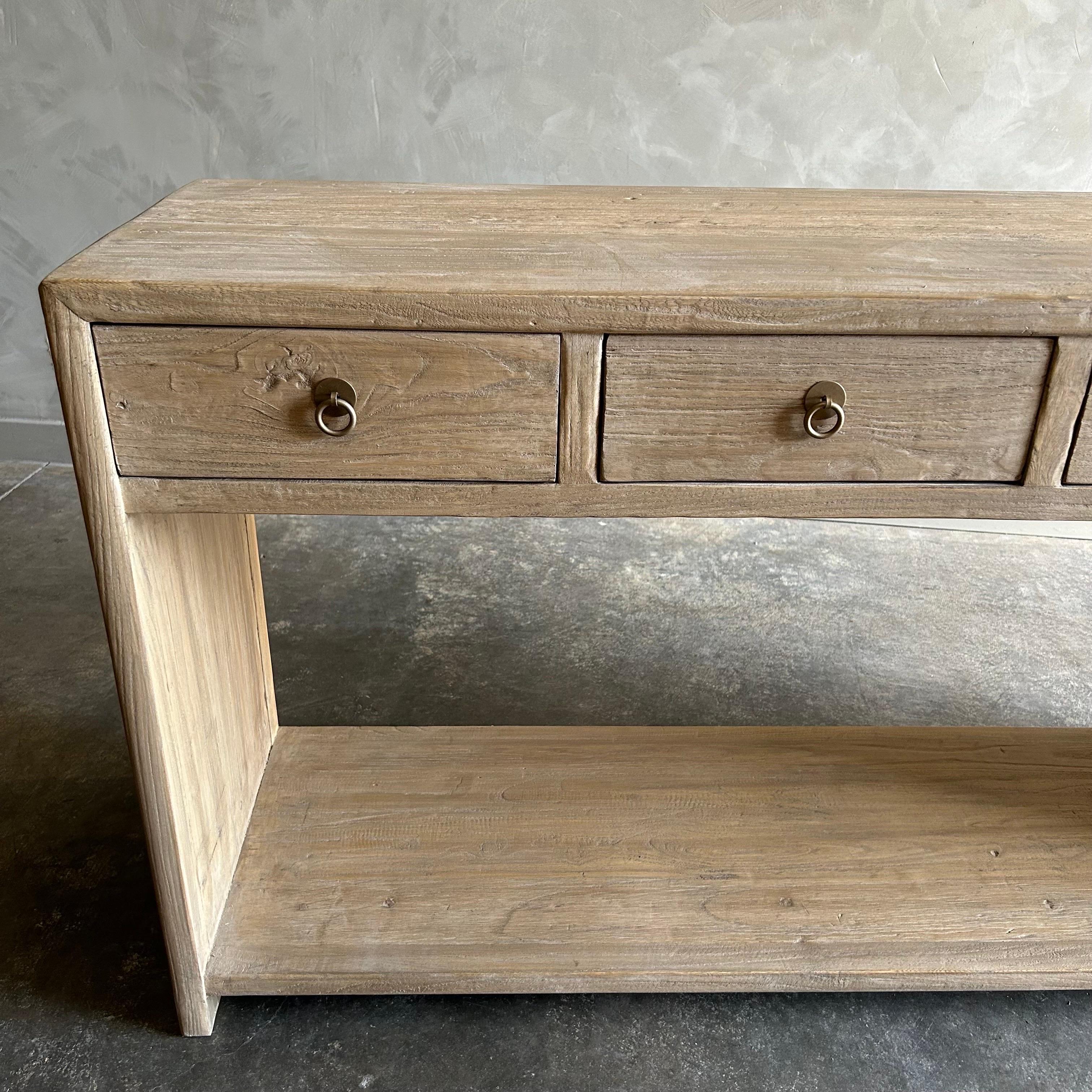 elmwood console table