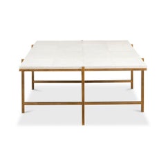 Modern Embossed Leather Coffee Table