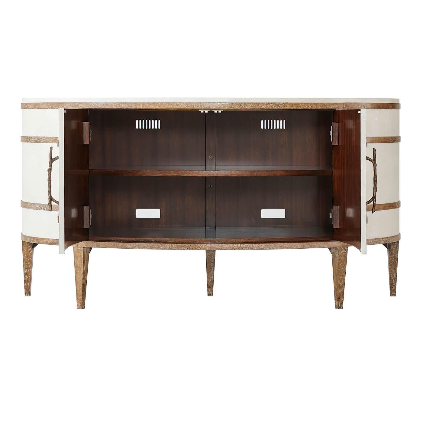 modern demilune cabinet