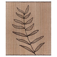 Modern Embroidery Kilim Rug with Nature-Inspired Pattern by Doris Leslie Blau