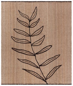 Modern Embroidery Kilim Rug with Nature-Inspired Pattern by Doris Leslie Blau