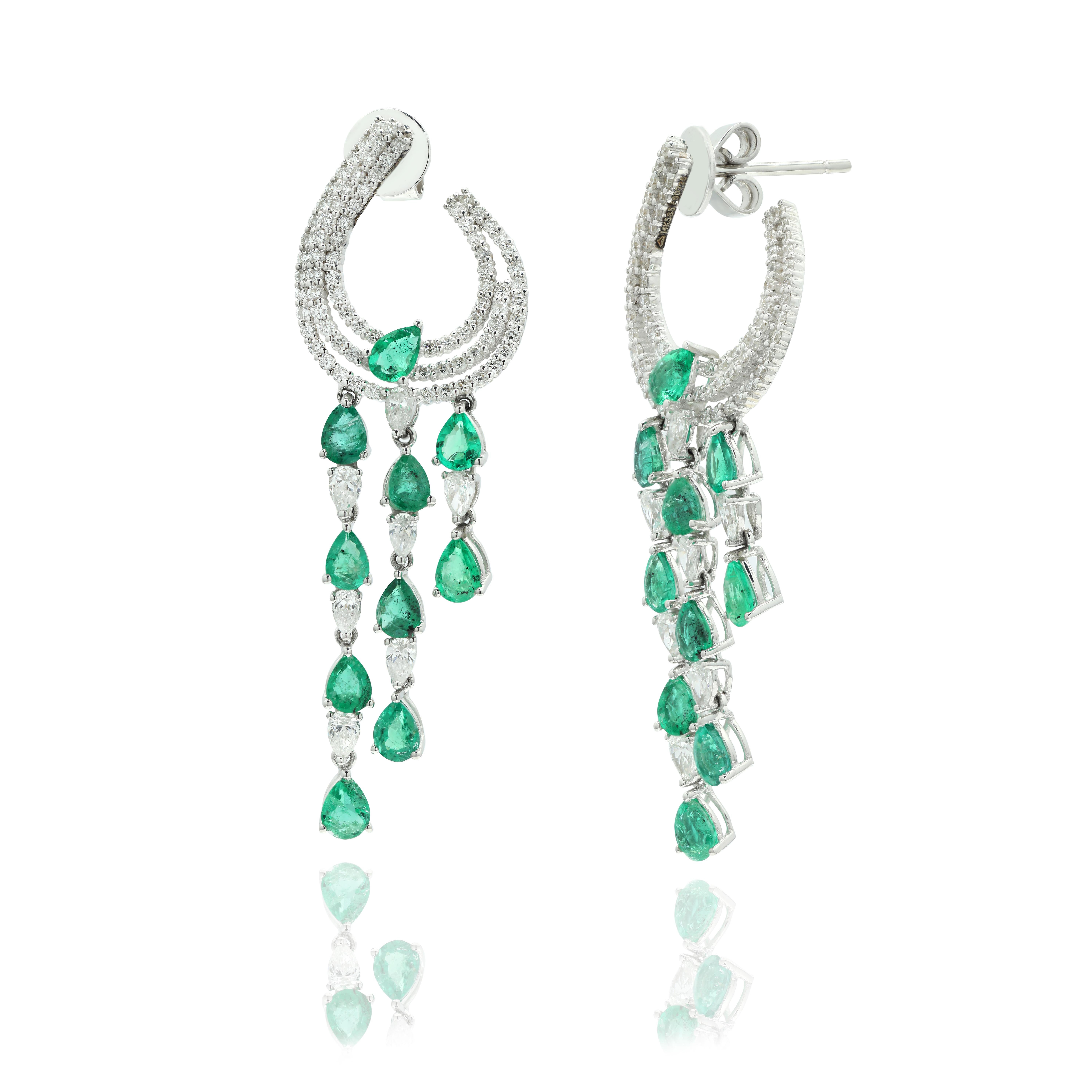 modern emerald earrings