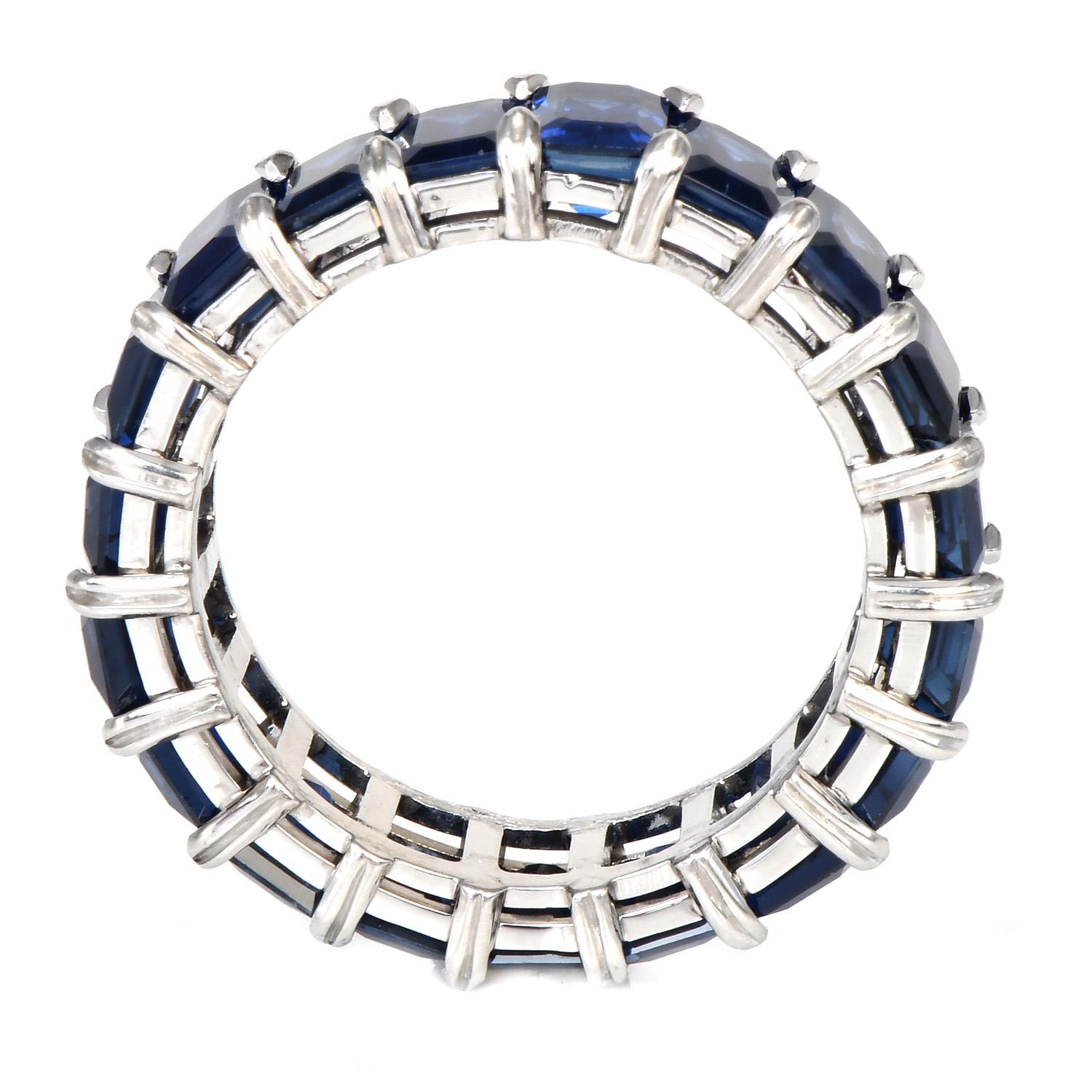 diamond and sapphire eternity bands