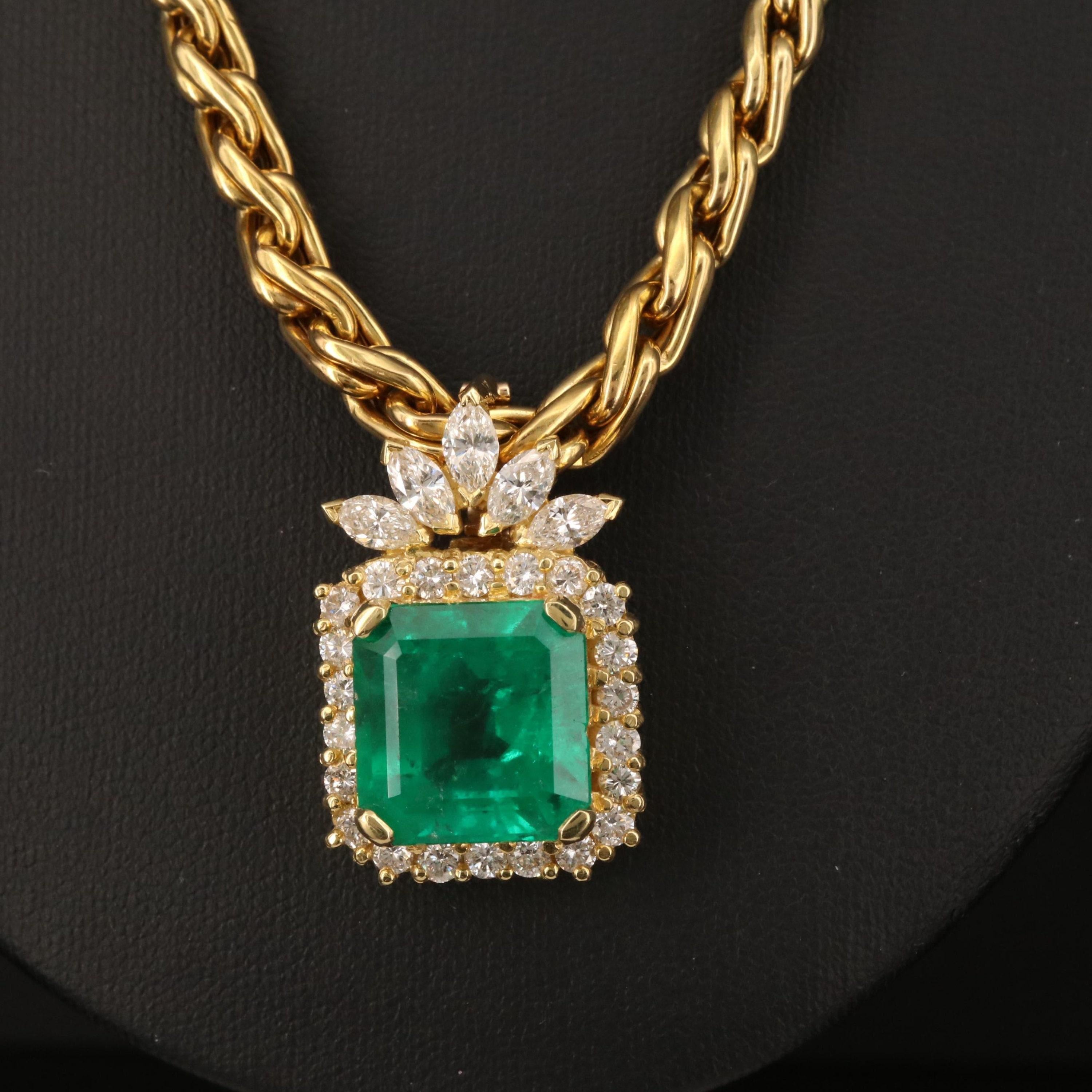 modern emerald necklace