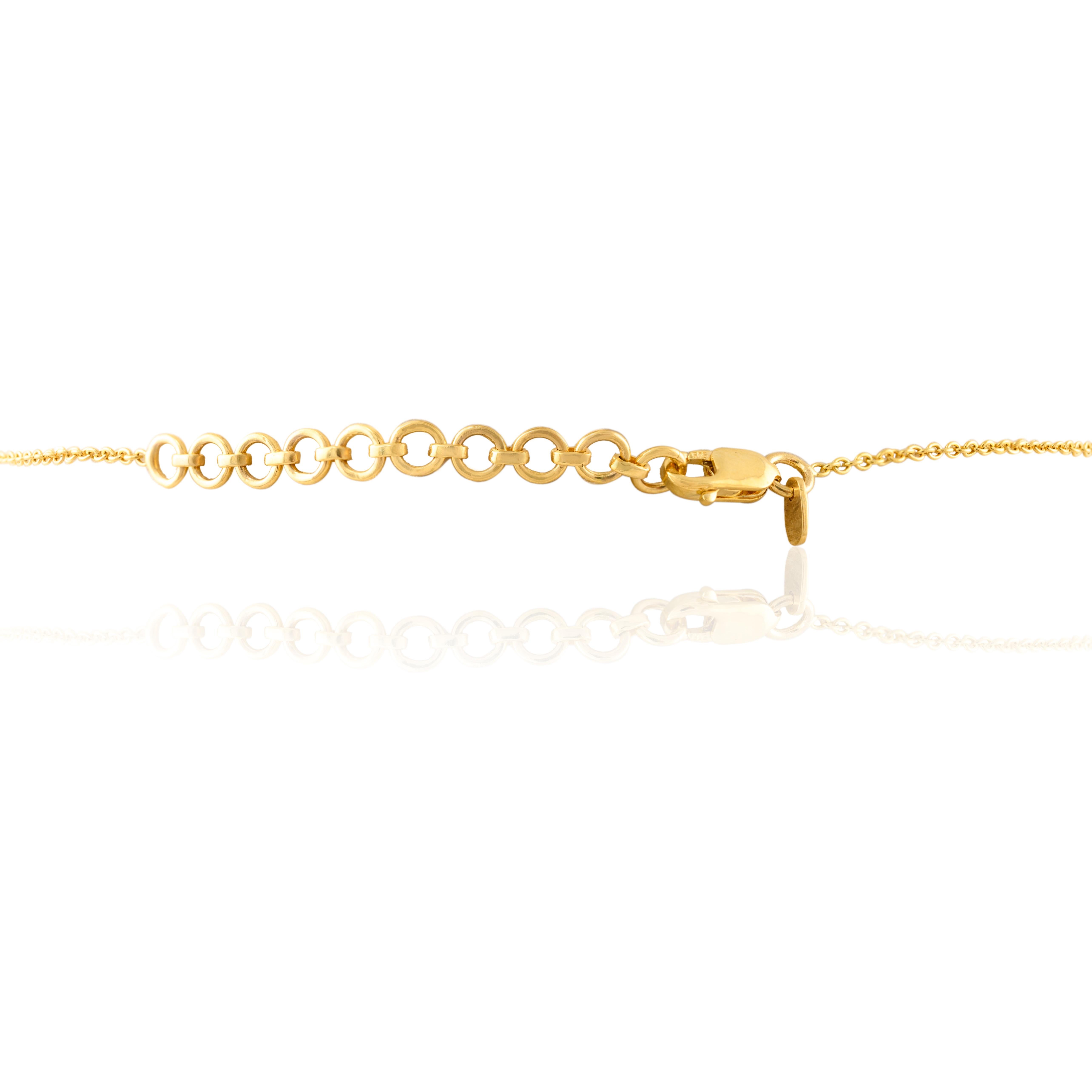 Taille octogone Collier à breloques émeraude en or jaune 14 carats, cadeau de bijouterie d'art pour femmes en vente