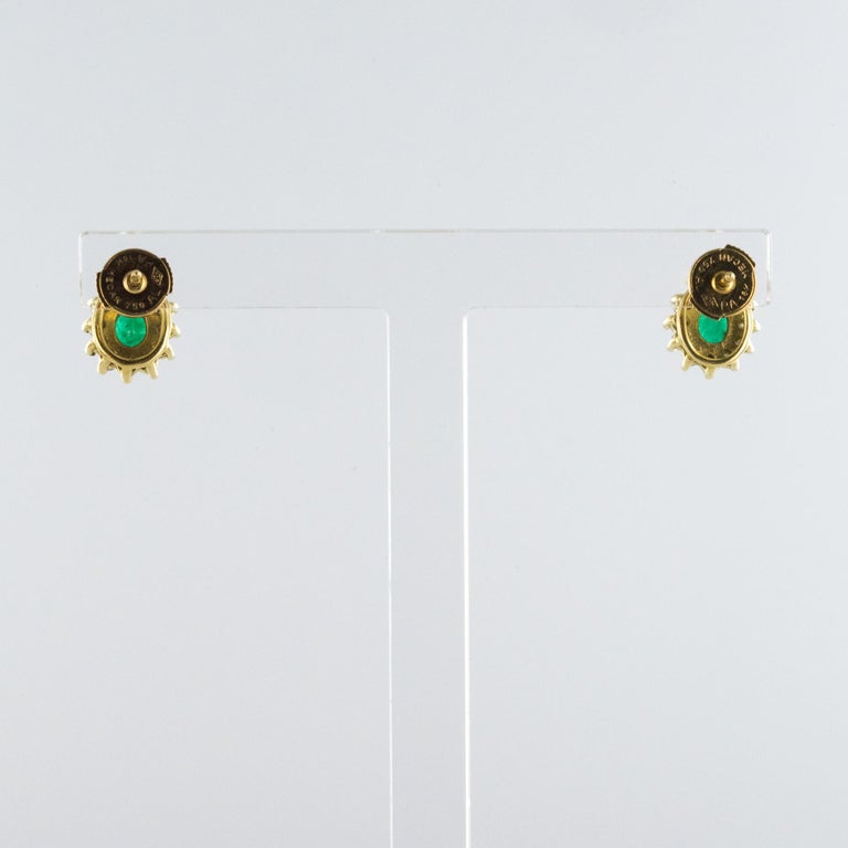 Emerald Daisy Earrings main image 1