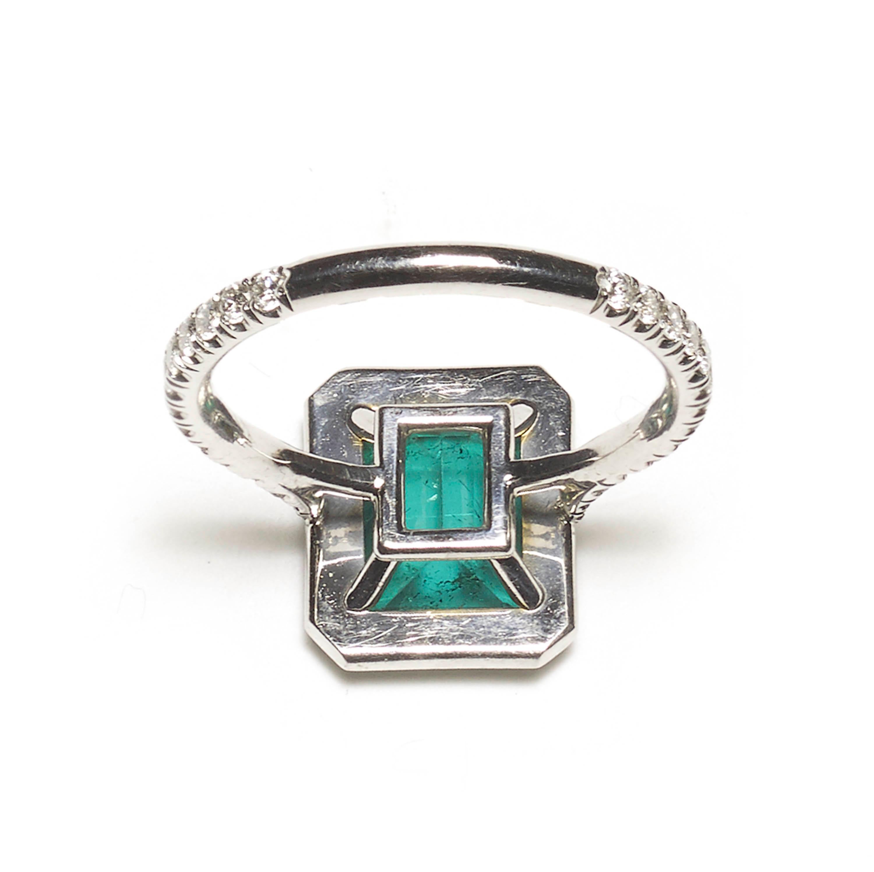 modern emerald ring