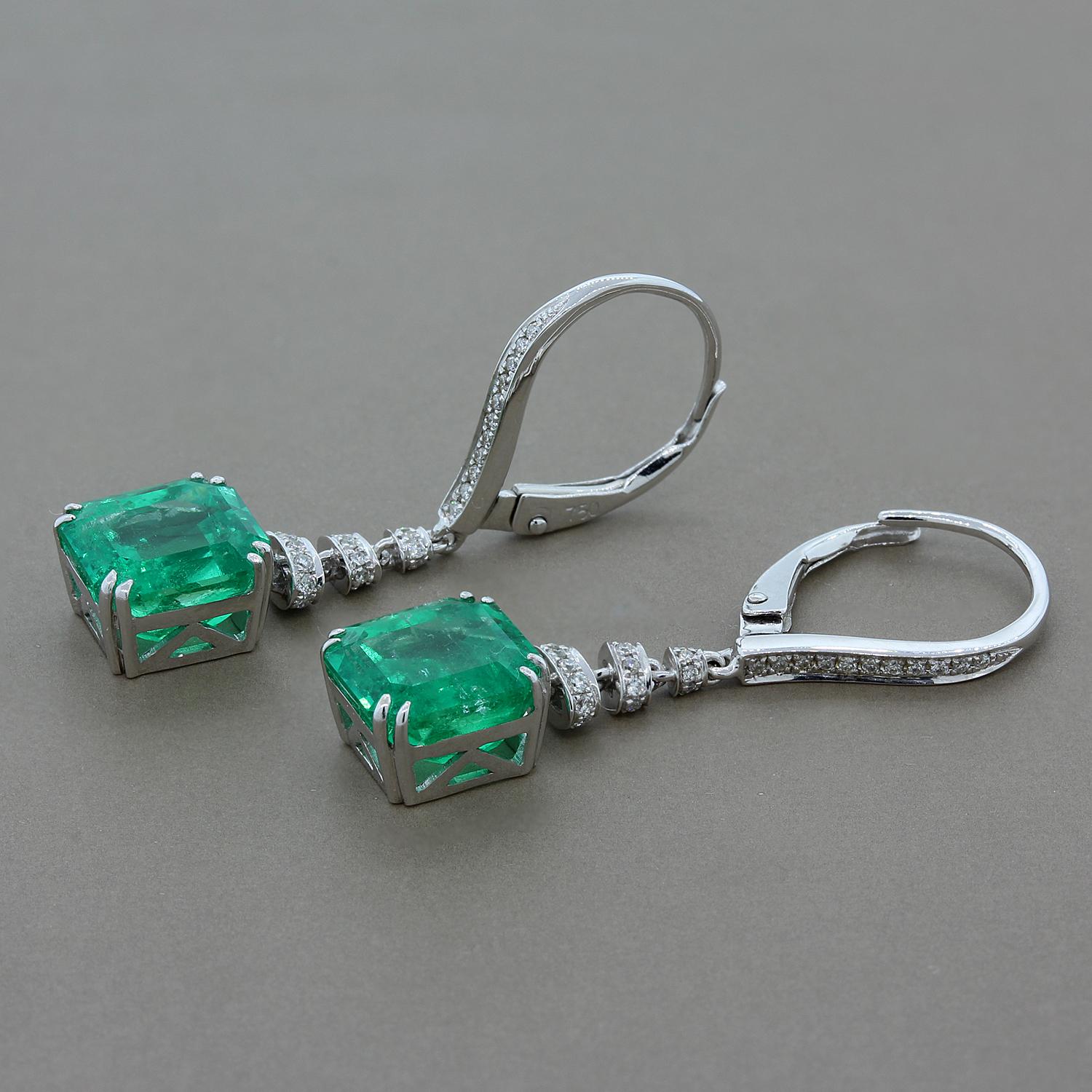 modern emerald earrings