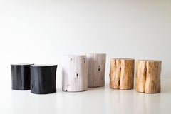 Modern End Tables in Large, Black, White, and Natural