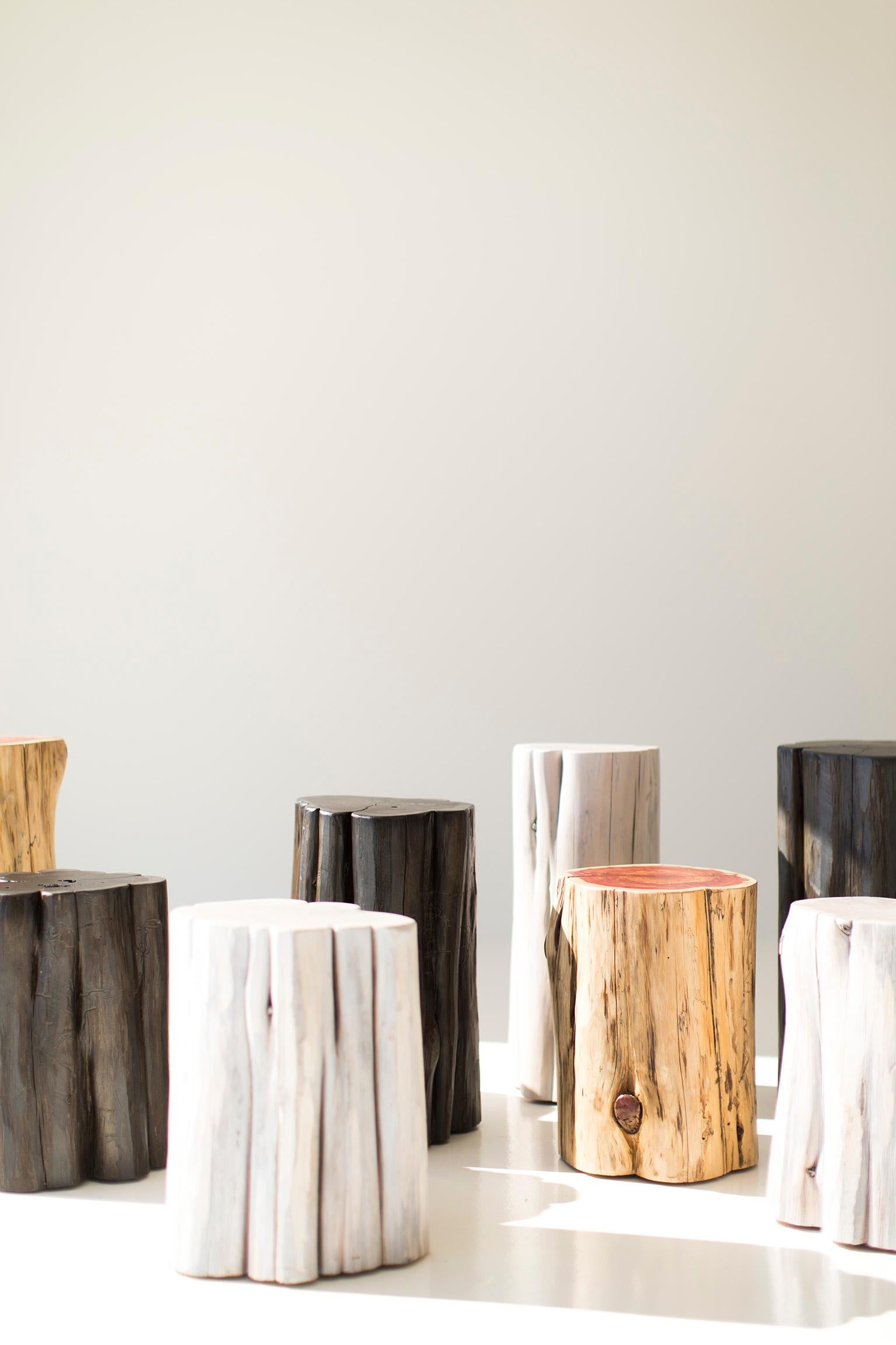American Modern End Tables in Large, Black, White, and Natural For Sale