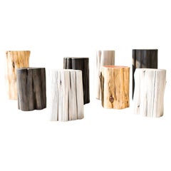 Modern End Tables in Large, Black, White, and Natural