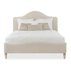 Modern English Camel-Back King Bed