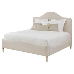 Modern English Camel-Back Queen Bed