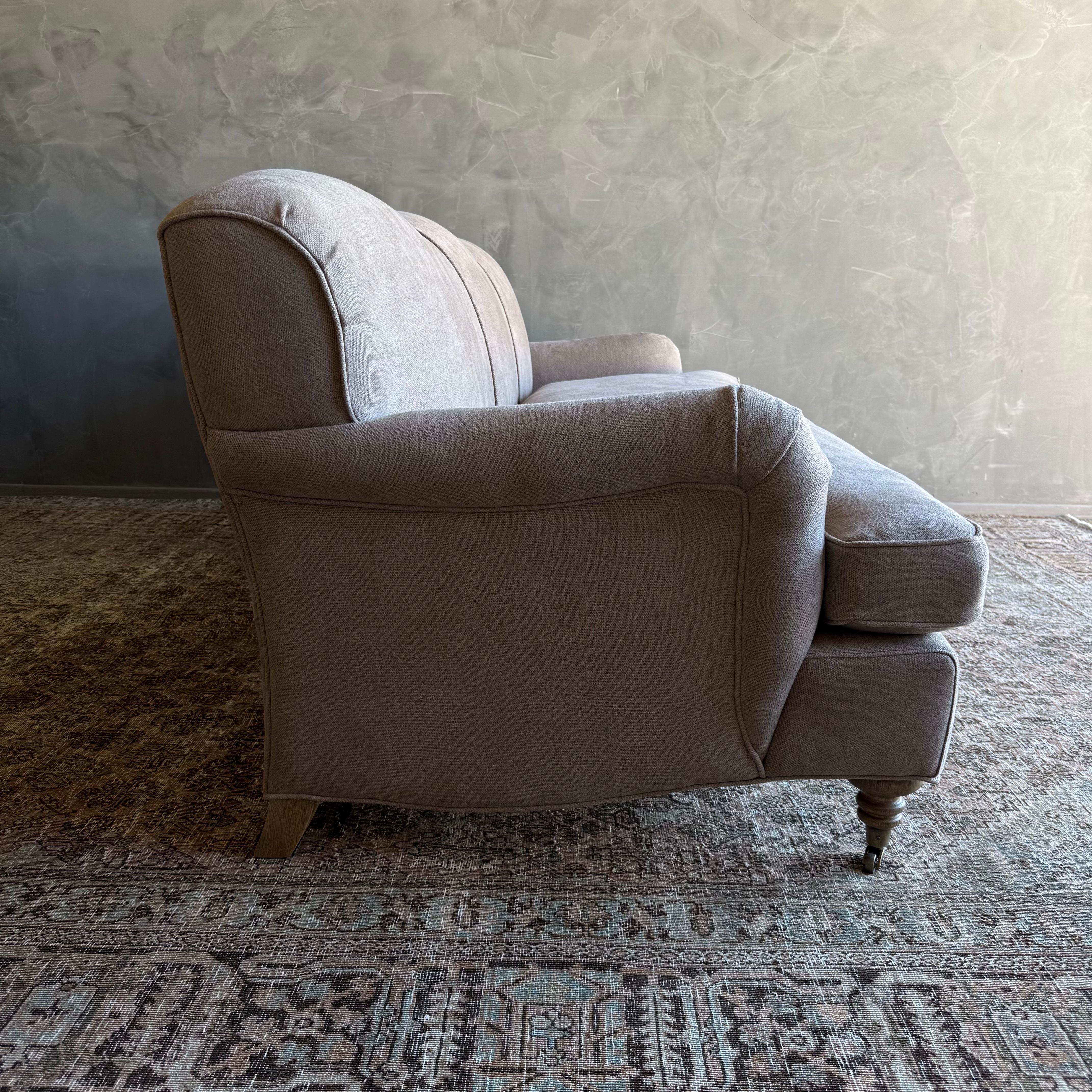 Modern English Sofa in 100% Hemp Ecorcé with Down Cushion en vente 5