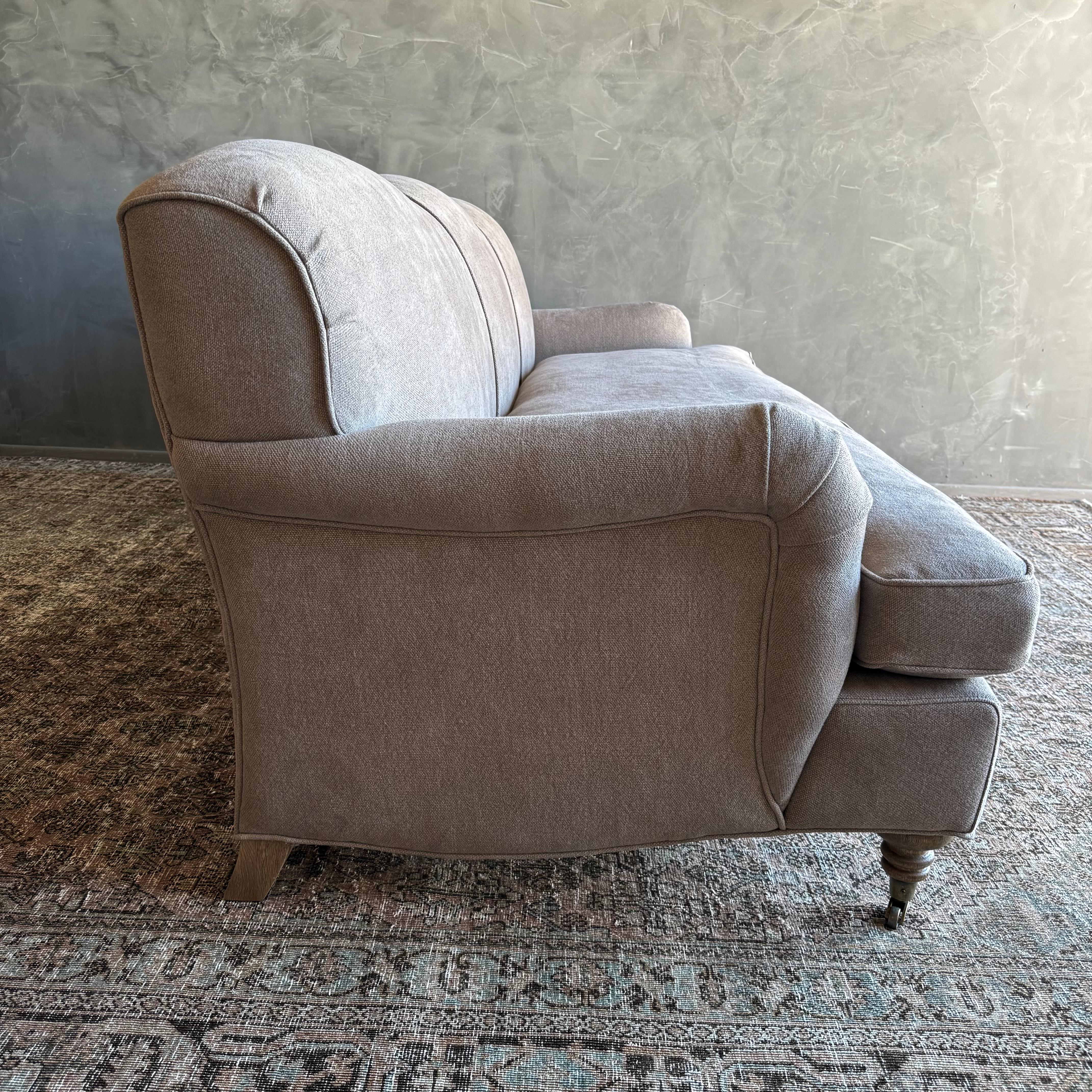 Modern English Sofa in 100% Hemp Ecorcé with Down Cushion en vente 6