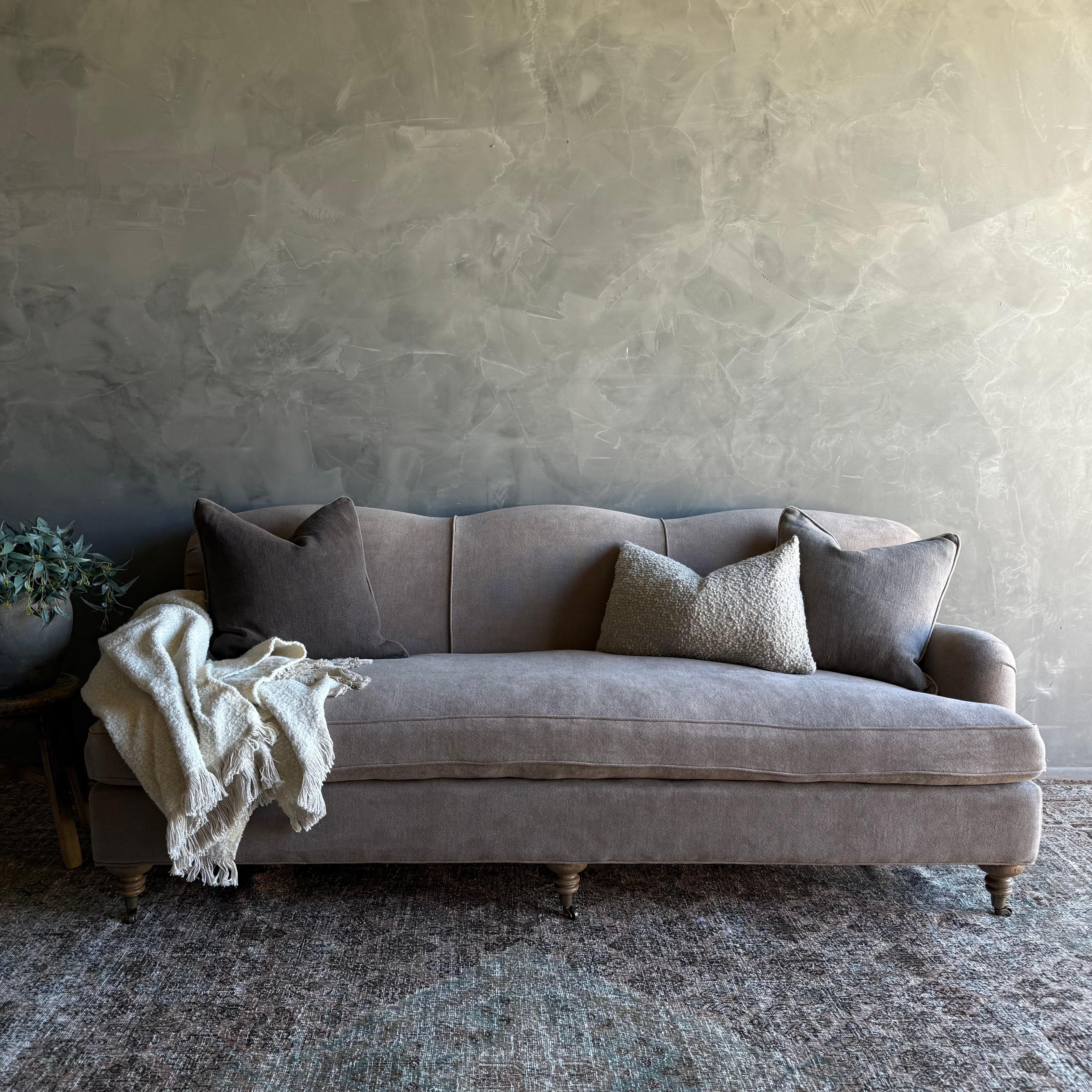Modern English Sofa in 100% Hemp Ecorcé with Down Cushion en vente 8