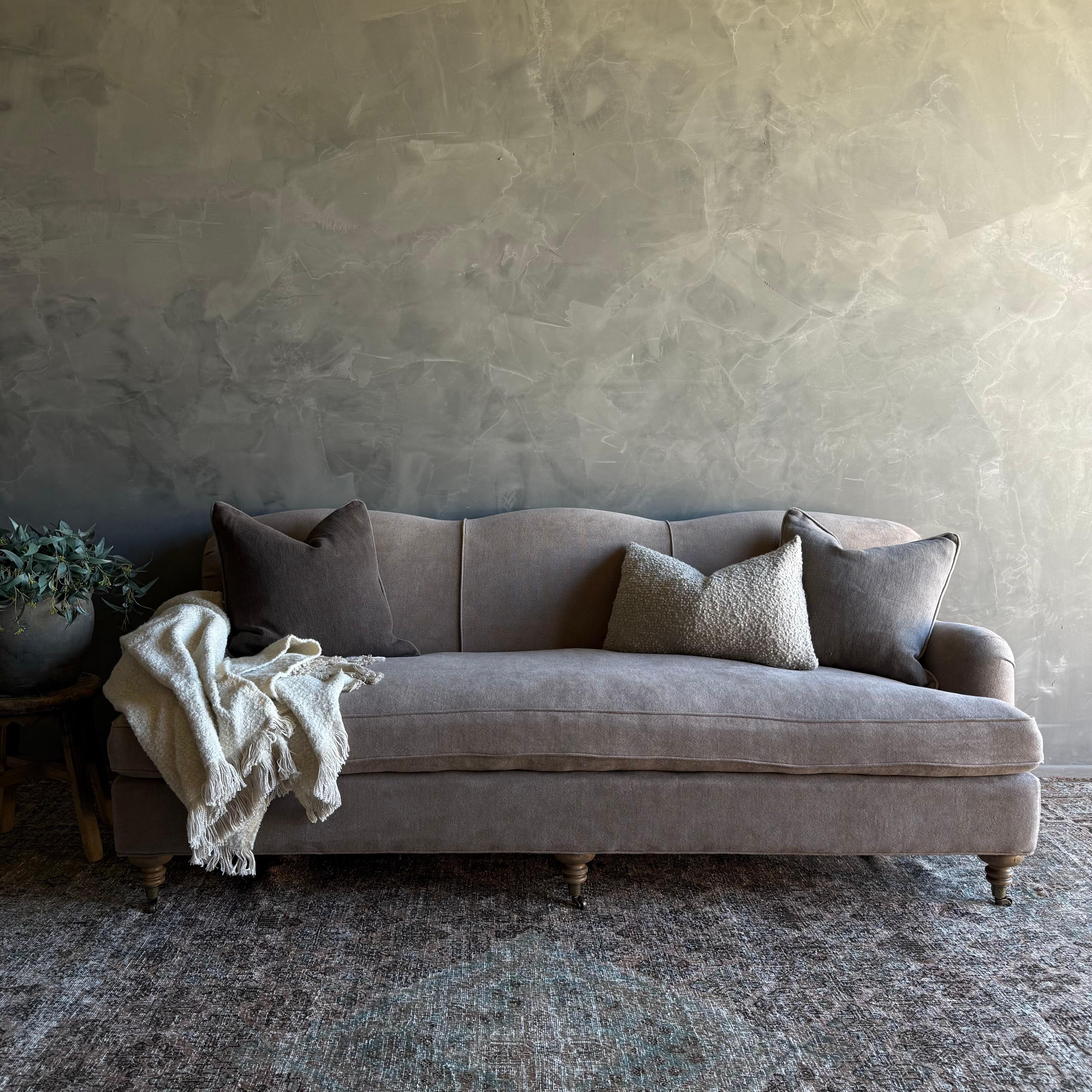 Modern English Sofa in 100% Hemp Ecorcé with Down Cushion en vente 1