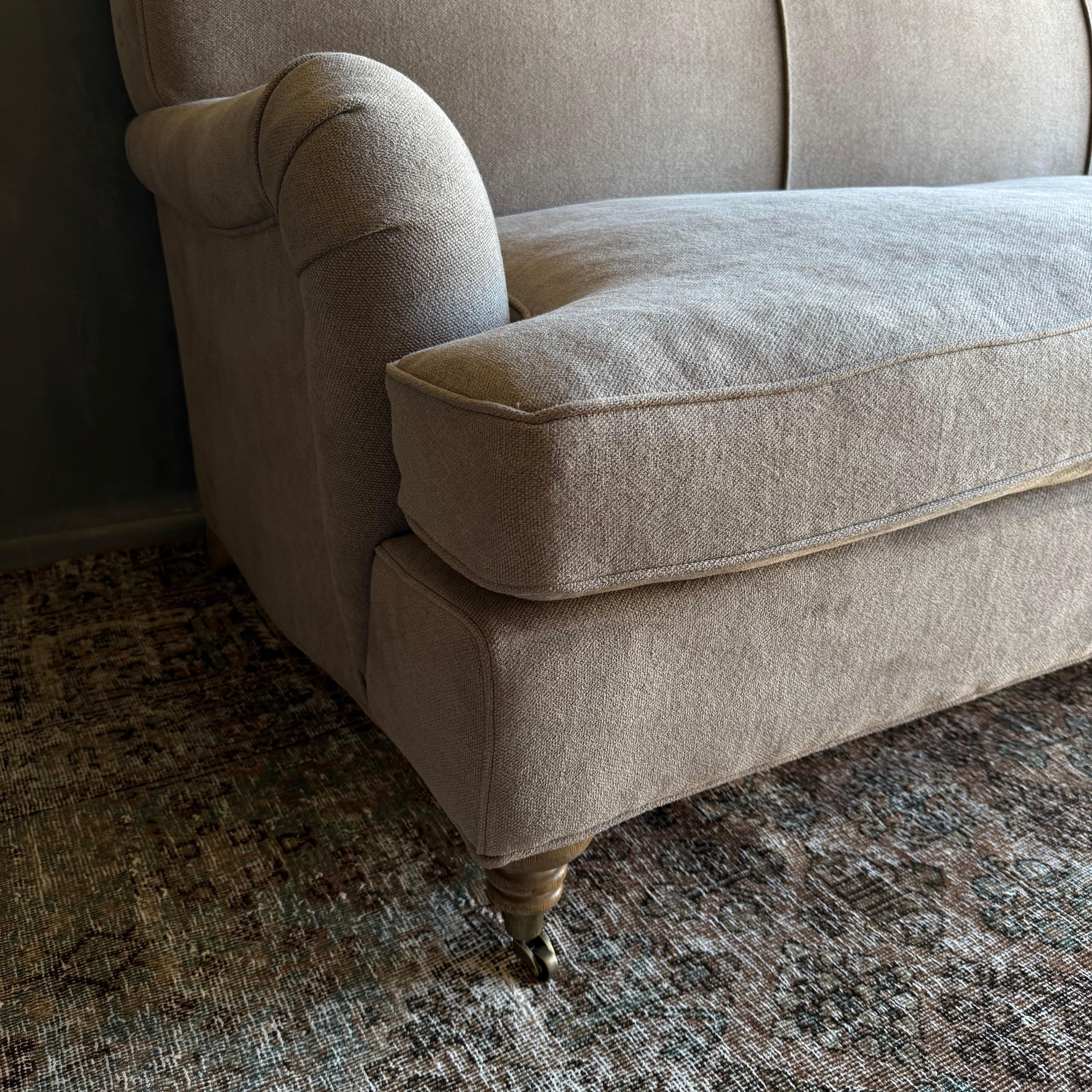 Modern English Sofa in 100% Hemp Ecorcé with Down Cushion en vente 2