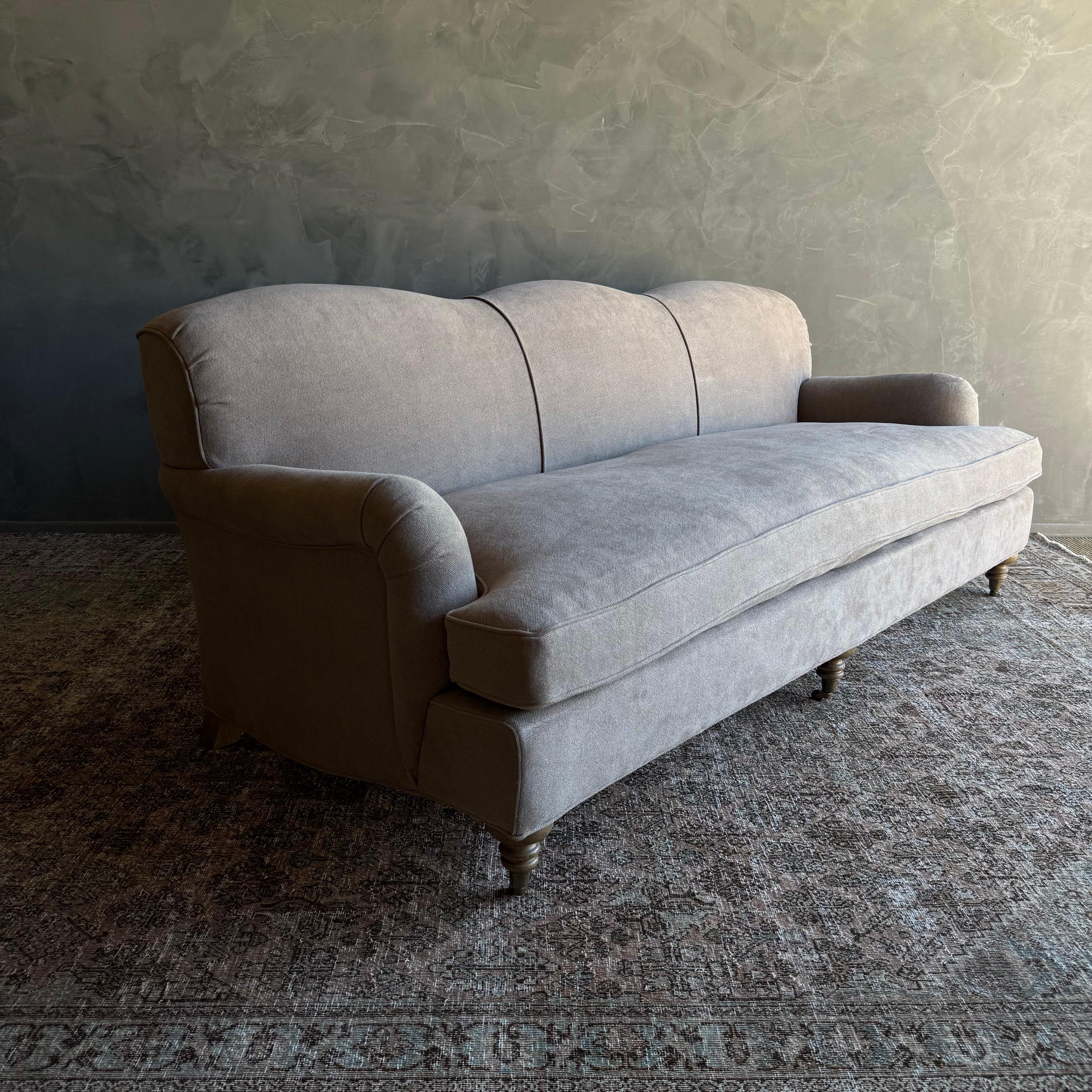 Modern English Sofa in 100% Hemp Ecorcé with Down Cushion en vente 4