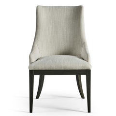 Modern English Upholstered Side Chairs - Ebonized