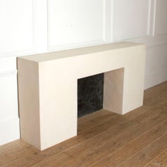 Modern English White Modern Marble Dust and Resin Console