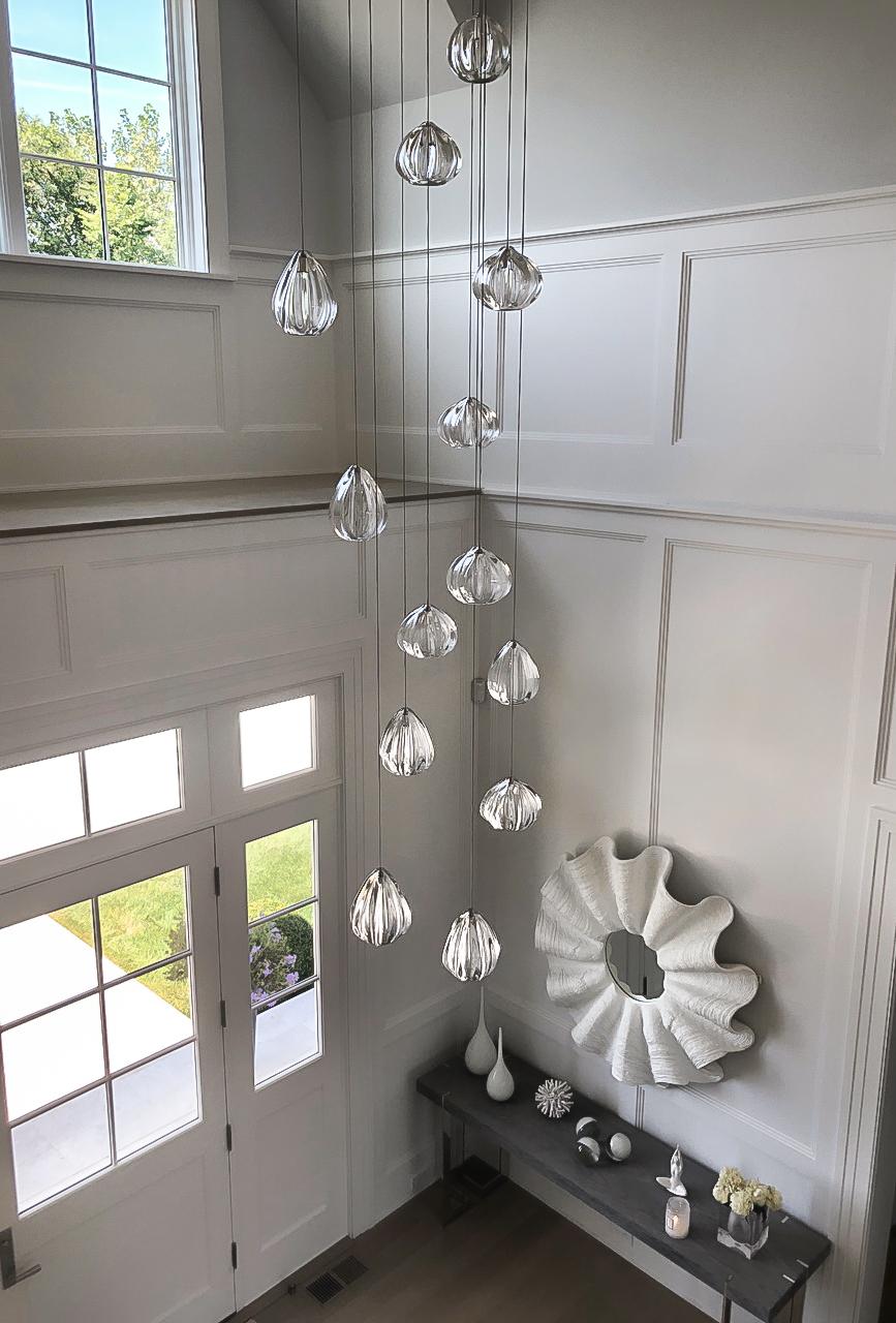 modern chandeliers for foyer