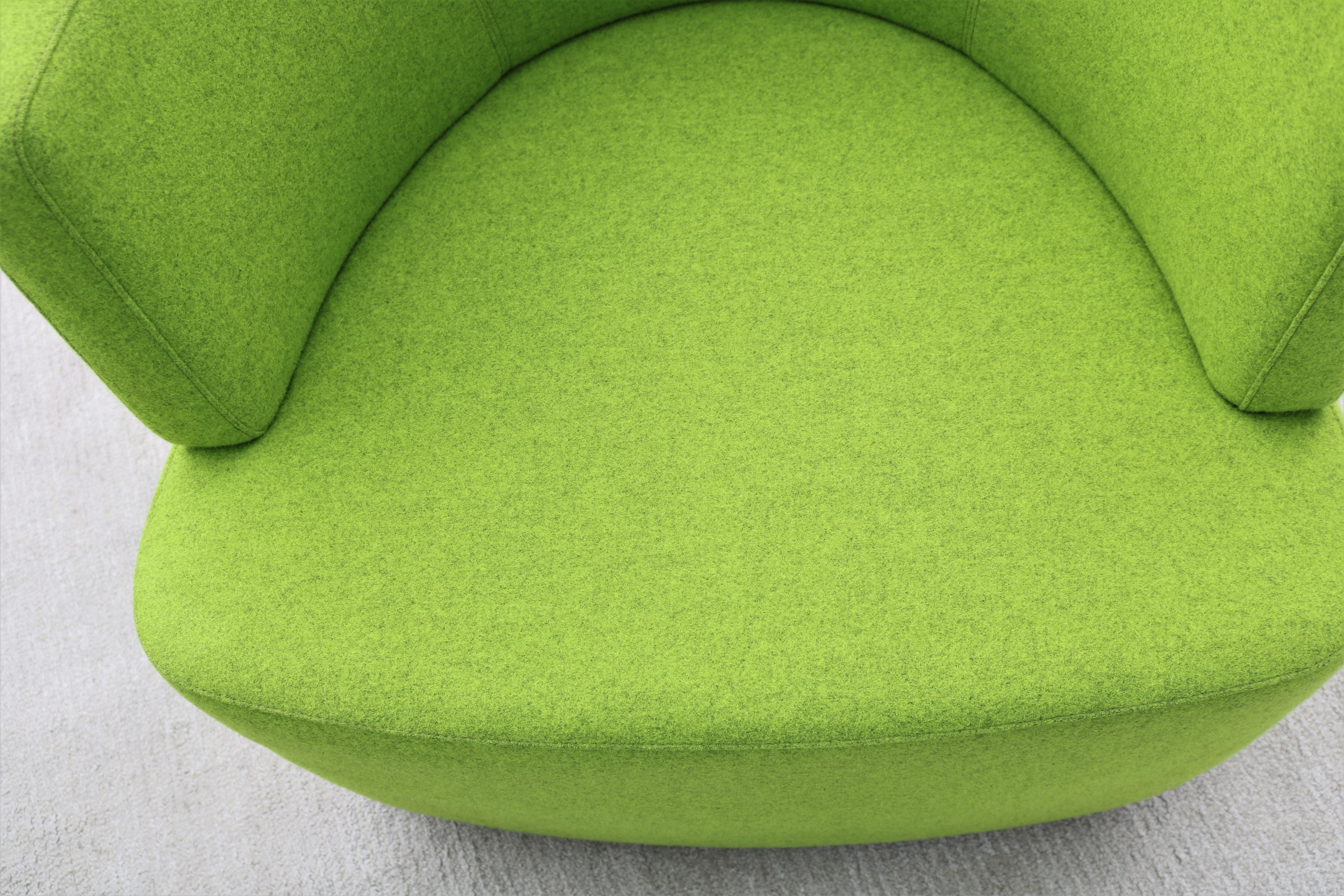 Paire de fauteuils de salon pivotants verts EOOS modernes de Walter Knoll pour Coalesse en vente 8