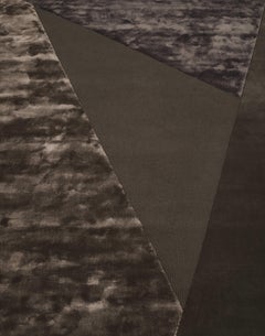 Art Deco Hand-Tufted Wool and Viscose Rug by FULI, 8x10ft