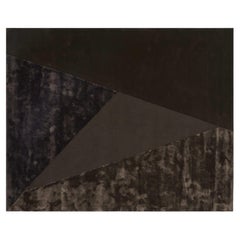 Art Deco Hand-Tufted Wool and Viscose Rug by FULI, 8x10ft