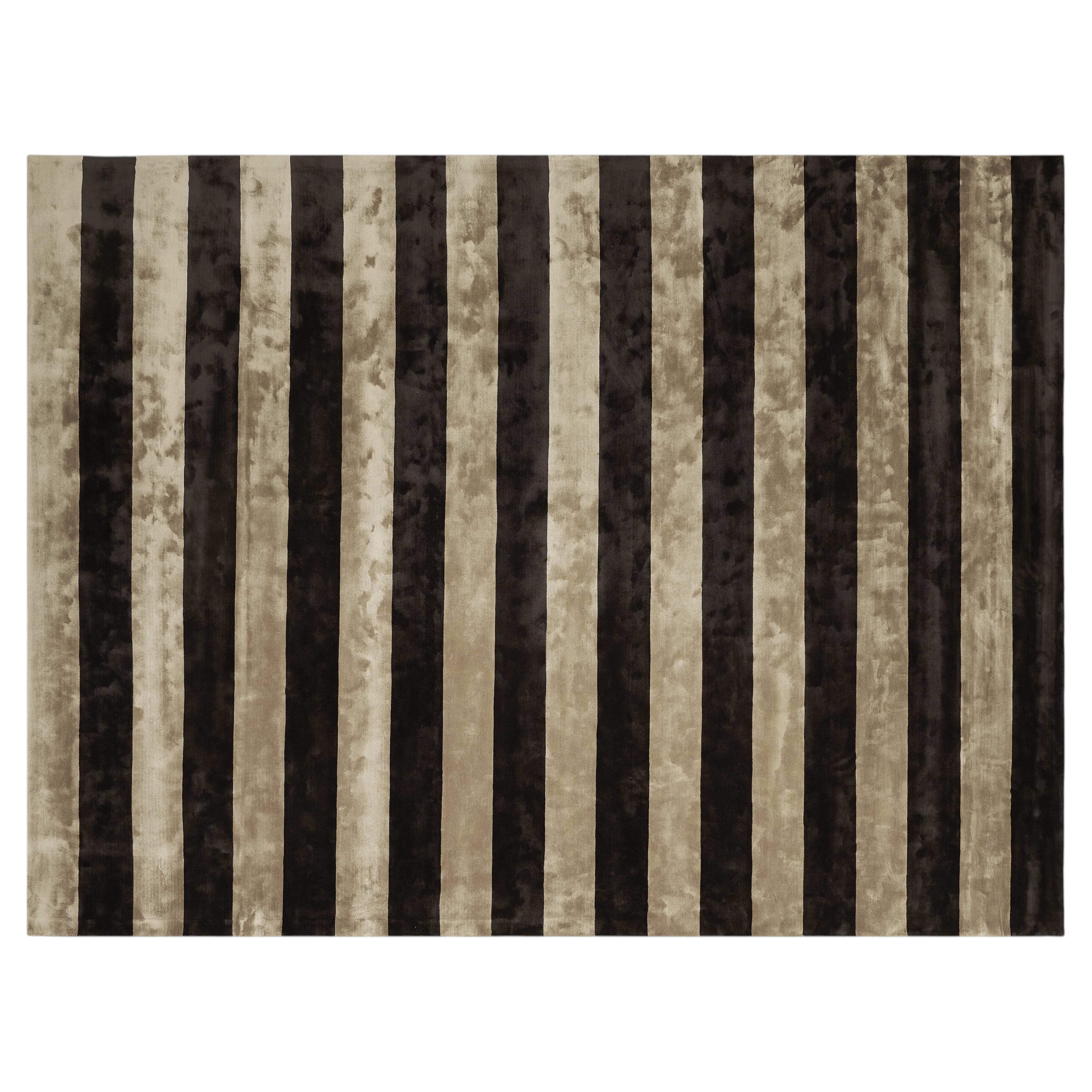 Handgetufteter Art-Déco-Teppich von FULI, Wolle und Viskose, 10 x 13 ft, China im Angebot