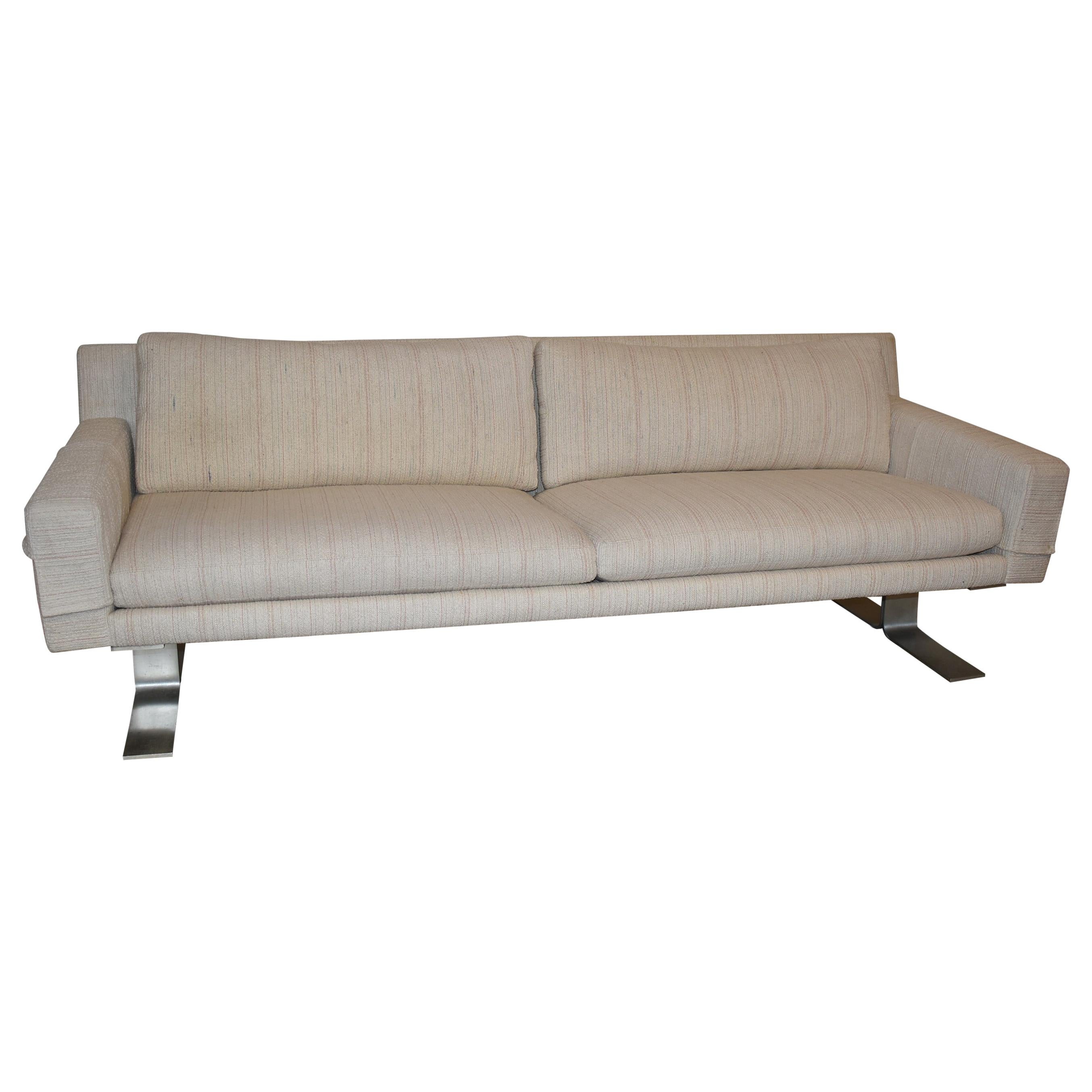 Modern Erik Ole Jorgensen Dux Sofa Brushed Steel Legs