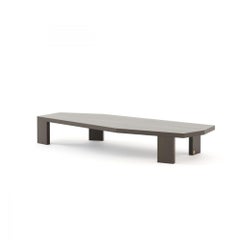 Modern Escarpa Coffee Table made with Dark Brown Oak Mate