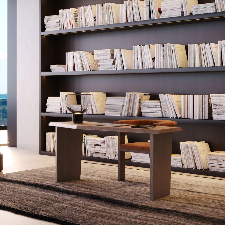 Portuguese Modern Escarpa Desk made with natural oak mate, Handmade by Stylish Club For Sale