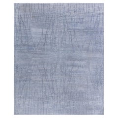 Modern Eskayel Akimbo Grey and White Handmade Rug by Doris Leslie Blau