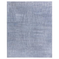 Modern Eskayel Akimbo Grey and White Handmade Rug by Doris Leslie Blau