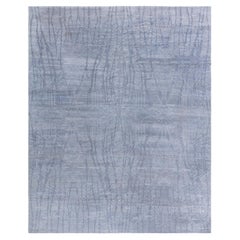 Modern Eskayel Akimbo Grey and White Handmade Rug by Doris Leslie Blau